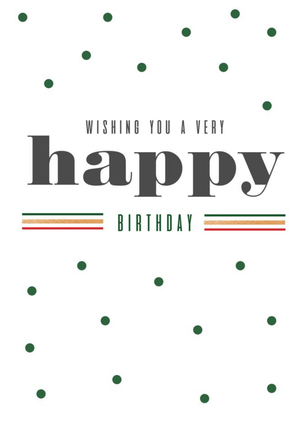 Moonpig Typographic Birthday Card - Easy Send - Quick Card