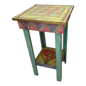 Vintage 1980s Handpainted Chic Side Table