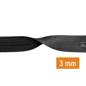 Fermeture imperméable 3 mm - Noir