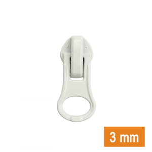 Curseur pour fermeture imperméable 3 mm - Blanc naturel