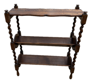 Vintage Barley Twist English Book Case Book Trough