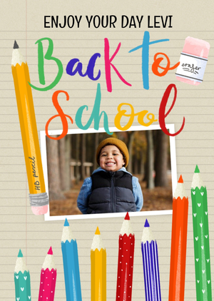 Moonpig Okey Dokey Design Illustrated Back To School Card