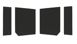 BG1207 - 4 Piece Dark Tinted Second Row Door Glass Kit - Defender 110 1983-2016 - 85% Tint - by BlakGlass®