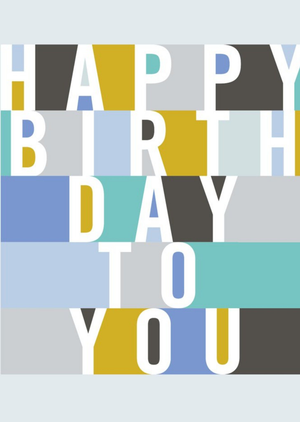 Moonpig Men's Birthday Card - Easy Send - Typographic