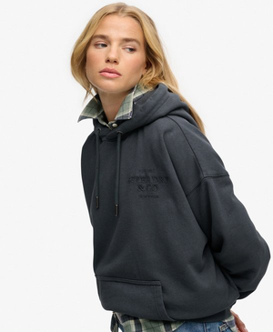 Felpa con cappuccio Luxe Casual ricamata vestibilità comoda