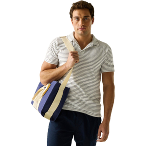 Regatta Mens Hadvo Short Sleeve Polo Shirt - 2XL / White/Navy Stripe