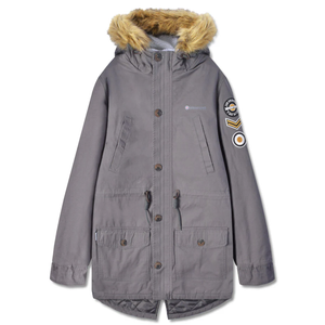 Lambretta Sherpa Lined Faux Fur Hooded Parka Jacket - 3XL / Iron