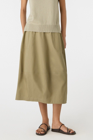 Teasel Cotton Skirt-L-Sage