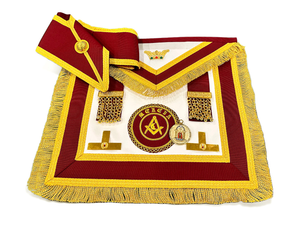 Order of Athelstan Provincial Apron Badge on Apron with Collar & Collar Jewel