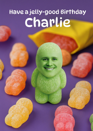 Moonpig Have A Jelly-Good Birthday Funny Sweets Face Swap Card