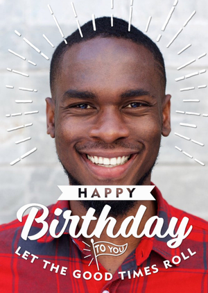 Moonpig Happy Birhday To You Typographic Photo Upload Birthday Card