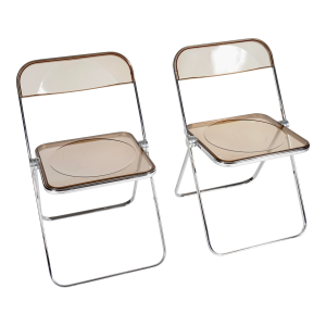 Vintage Castelli Plia Folding Chairs Set of 2 by Giancarlo Piretti