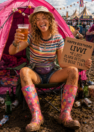 Moonpig If Lost Please Return To Beer Tent Festival Face Swap Birthday Card