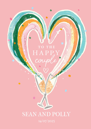 Moonpig To The Happy Couple Wedding Day Card