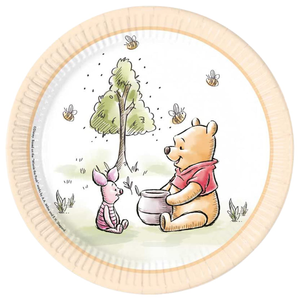 Winnie the Pooh Disney Round Paper Plates 23cm - Pack of 8