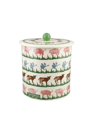 Farmyard Tin Biscuit Barrel