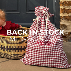 Mabel & Fox - Personalised Red Gingham Gift Sack - Embroidered