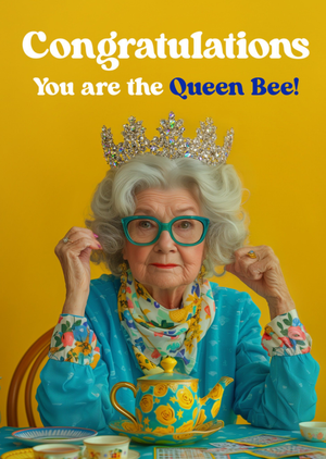 Moonpig Gala Bingo Queen Bee Congratulations Card