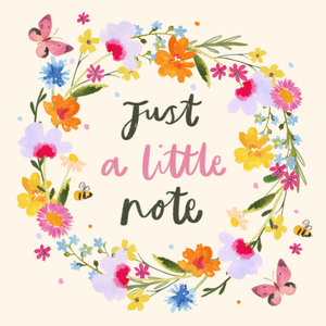 Moonpig Just A Little Note Illustrated Floral Card