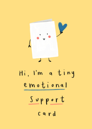 Moonpig I'm A Tiny Emotional Support Card Hand-Drawn Character Thinking Of You Card