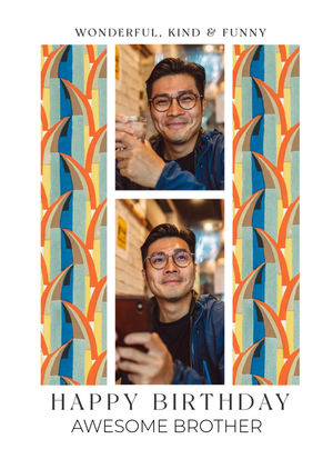 The V&a V&a Vintage Photo Upload Birthday Card