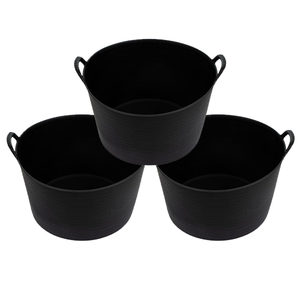 FLEXI TUB 42L BLACK (3 FOR THE PRICE OF 2)