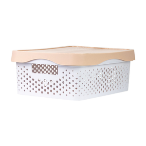Cesta Grande de Ordenación Rectangular con Tapa Zest 7house