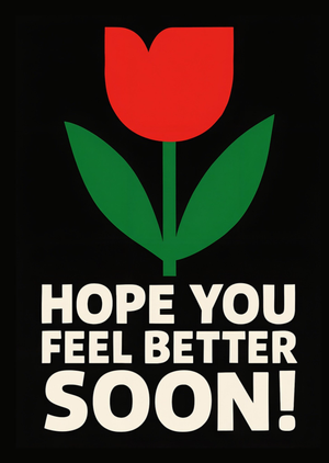Moonpig Hope You Feel Better Soon Tulip Get Well Soon Card