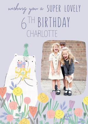 Moonpig Cute Illustrative Photo Upload Birthday Card