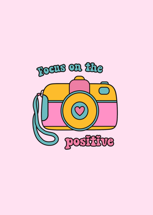Moonpig Sunshine Lane Focus On The Positive Cartoon Camera Encouragement Card