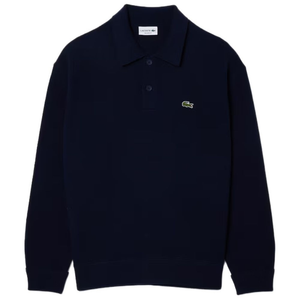 Herren Relaxed Fit Wool Polo Sweater Pullover (Blau)