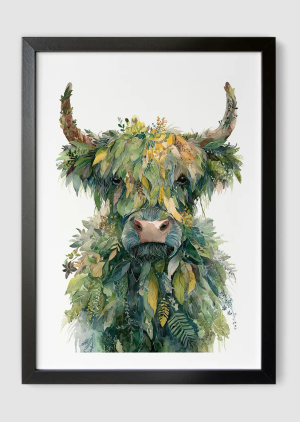 Highland Leaves - A2, Black