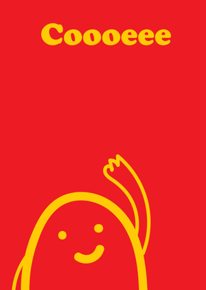 Moonpig Coooeee Smiling Character Thinking Of You Card