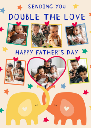 Moonpig Double The Love Father's Day Photo Upload Card