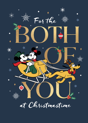 Mickey Mouse Disney Mickey And Friends For The Both Of You Christmas Card