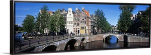 Row houses on Channel Amsterdam Netherlands 