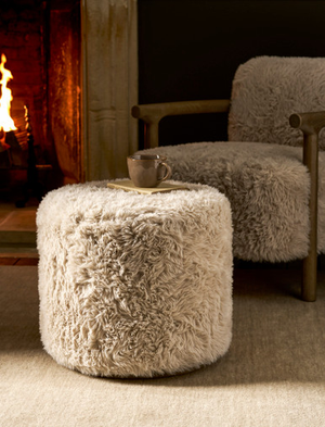 Eastcott Foot Stool - Ash Wood, Cream