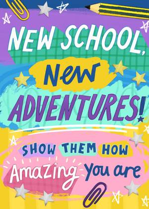 The London Studio Show Them How Amazing You Are Typographic Stationery New School Card