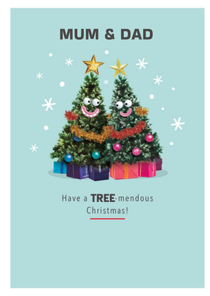 Moonpig Christmas Trees Have A Treemendous Christmas Card