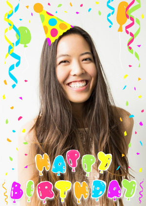 Moonpig Photo Birthday Card - Happy Birthday Party