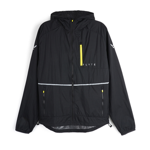 Mens Finch Windproof Packable Hooded Running Jacket (Black)