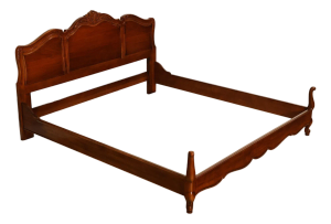 Henredon Carved Cherry King Size Bed Frame
