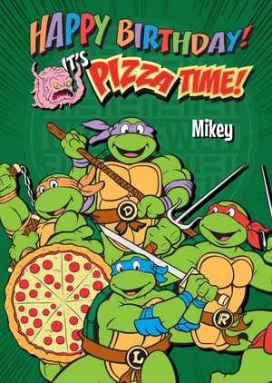 Moonpig Teenage Mutant Ninja Turtles And Krang Pizza Time Birthday Card