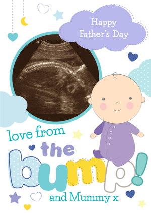 Moonpig From The Bump Personalised Father's Day Card