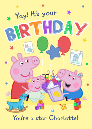 Peppa Pig Yay It's Your Birthday Card