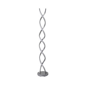 Matte Silver Double Twist Floor Lamp