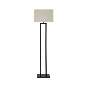 Black Double Stem Floor Lamp with Rectangular Shade