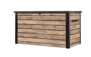 Coffre de jardin Signature 870L - Marron aspect Douglas