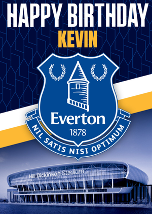 Moonpig Everton Football Club Crest Stadium Birthday Card