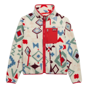 Superdry Womens Outdoor Printed Full Zip Fleece - 16 / Natural Aztec Red